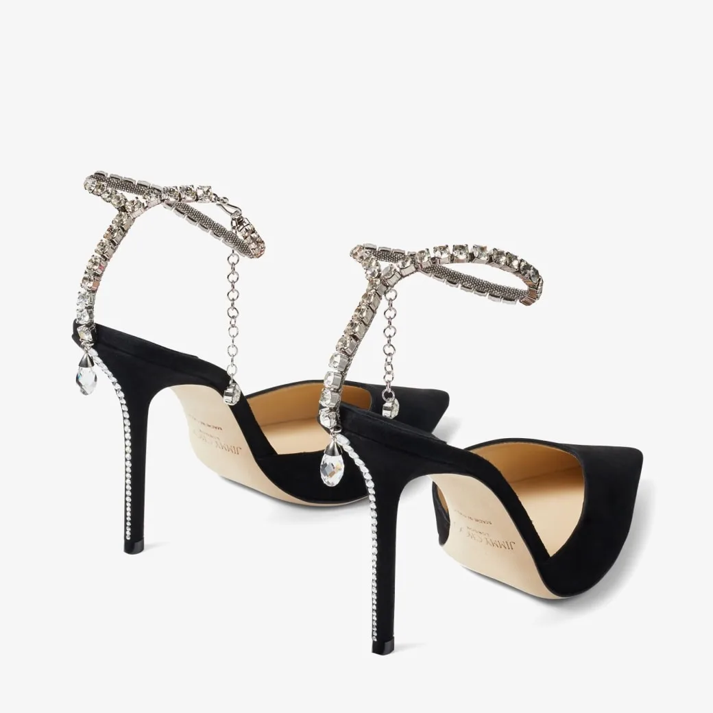 Jimmy Choo Saeda 100 Pumps Black SAEDA100EWA - Image 4