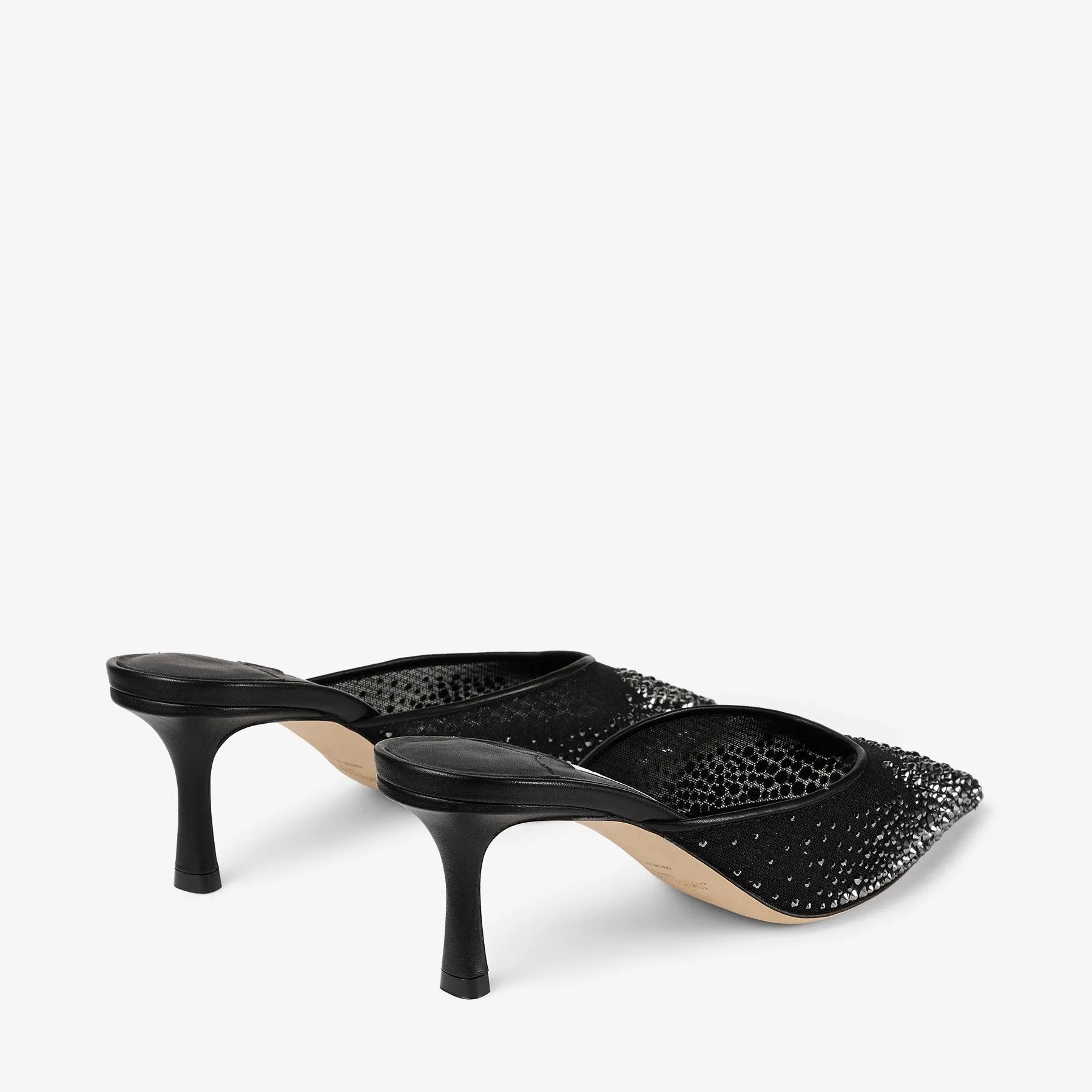 Jimmy Choo Vivi 65 Crystal Mesh Mules Pink VIVI65NYT - Image 4