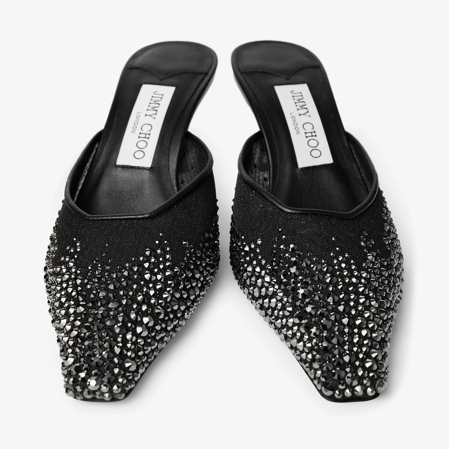 Jimmy Choo Vivi 65 Crystal Mesh Mules Pink VIVI65NYT - Image 6