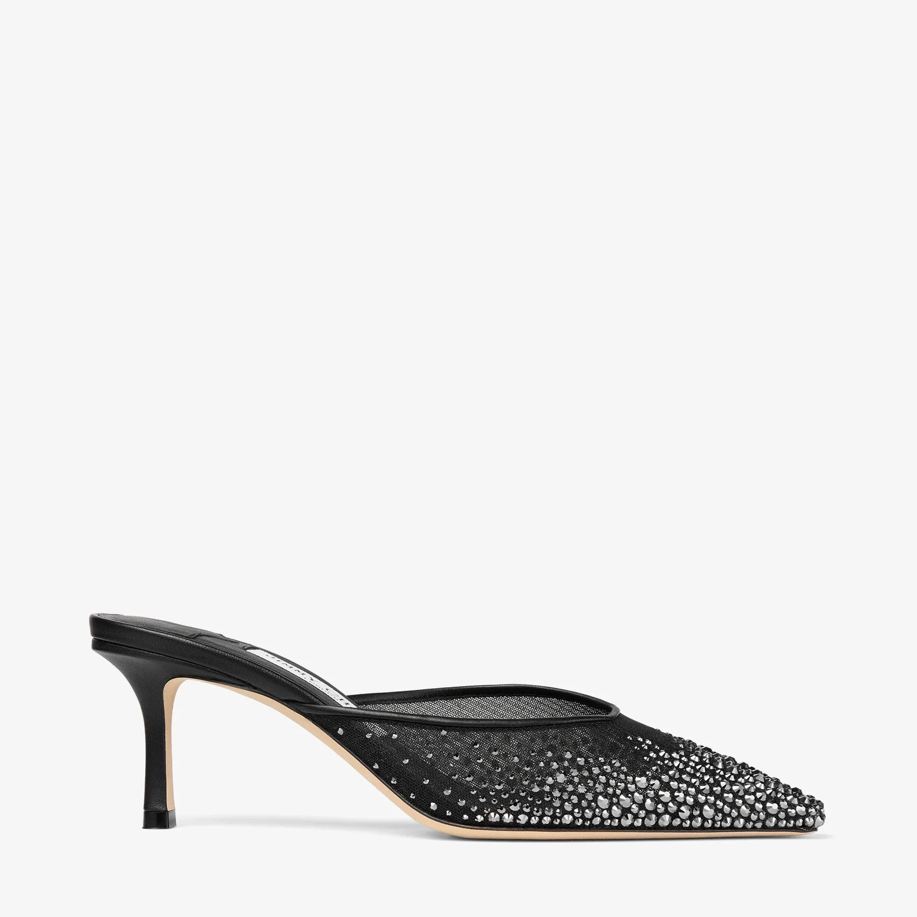 Jimmy Choo Vivi 65 Crystal Mesh Mules Pink VIVI65NYT - Image 3
