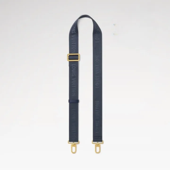 Louis Vuitton Keepall Bandouliere 25 Travel Bag / Ink Blue Monogram Bleach Gold Hardware - Image 6