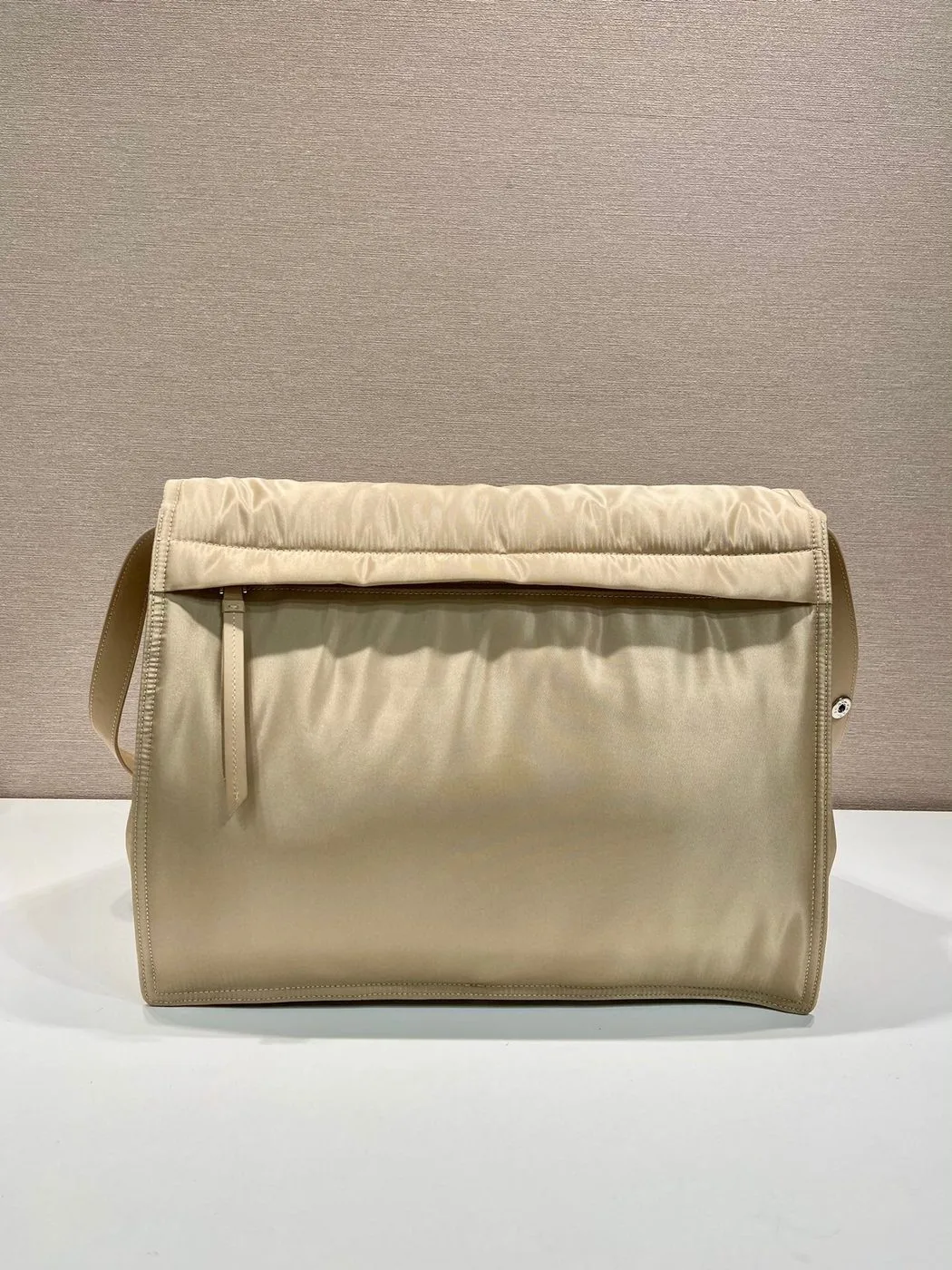 Alternative view of Prada Large Padded Shoulder Bag In Beige / 1BD256_RDLN_F0F24_V_OOO