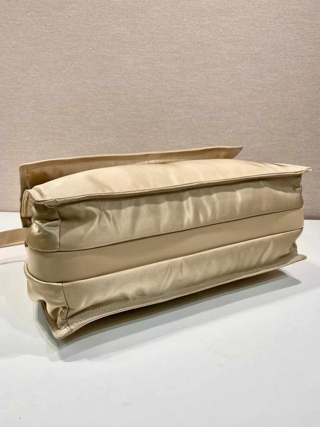 Prada Large Padded Shoulder Bag In Beige / 1BD256_RDLN_F0F24_V_OOO - Image 4