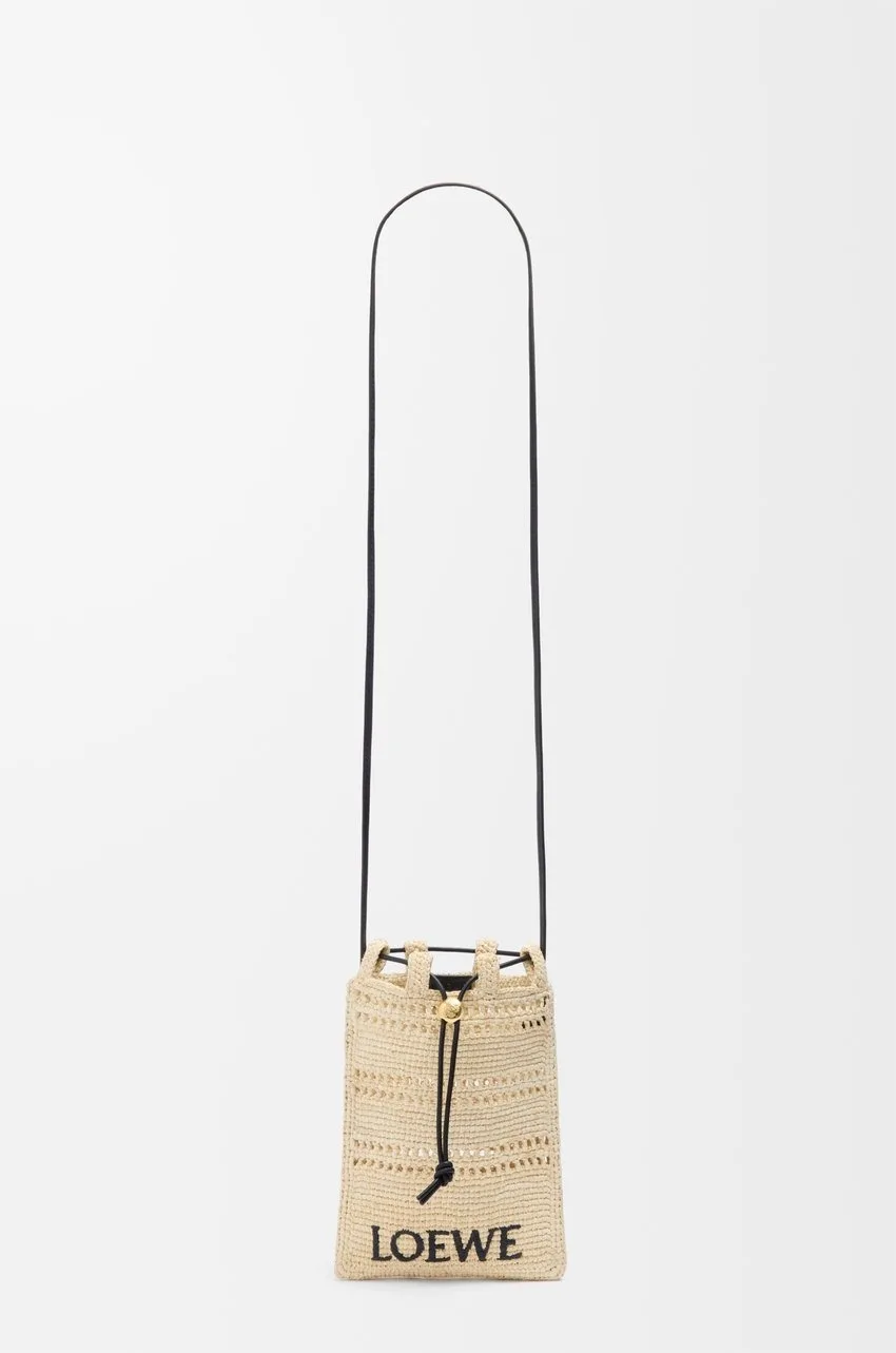 Alternative view of Loewe Drawstring Pocket In Raffia / C756PHPX04