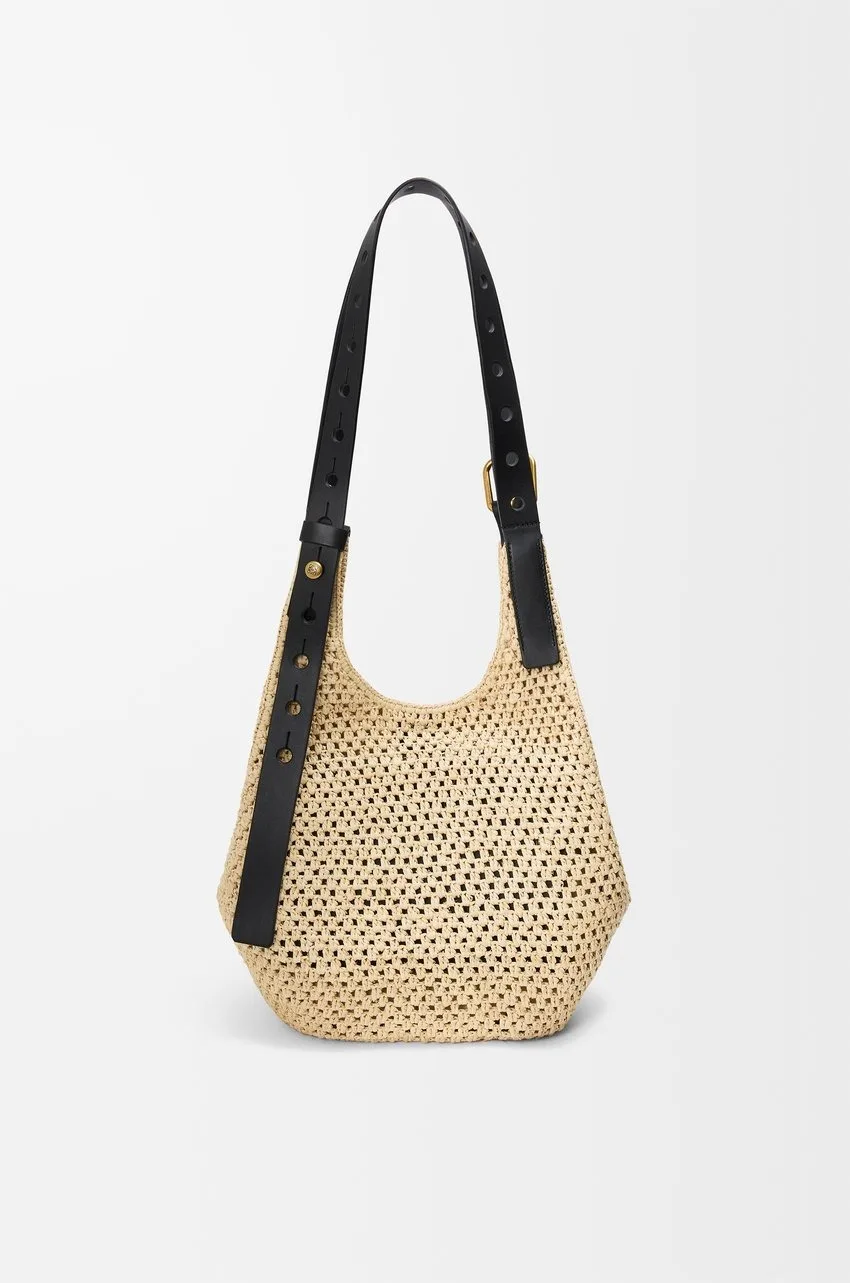 Loewe Small Punch Hole Hobo Raffia Natural / - A914W86X01 - Image 2
