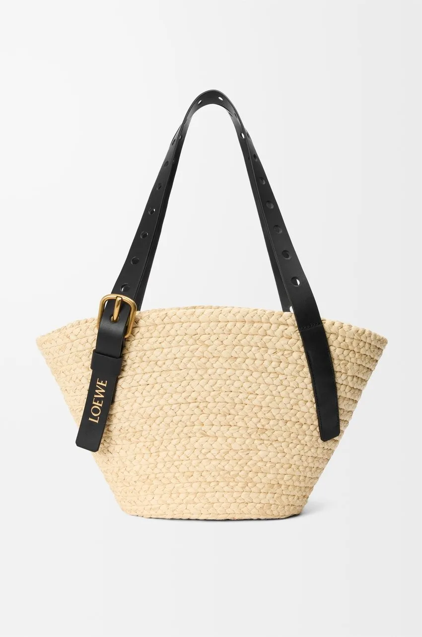 Loewe Small Punch Hole Basket Raffia Natural / - A223BBPX01 - Image 4