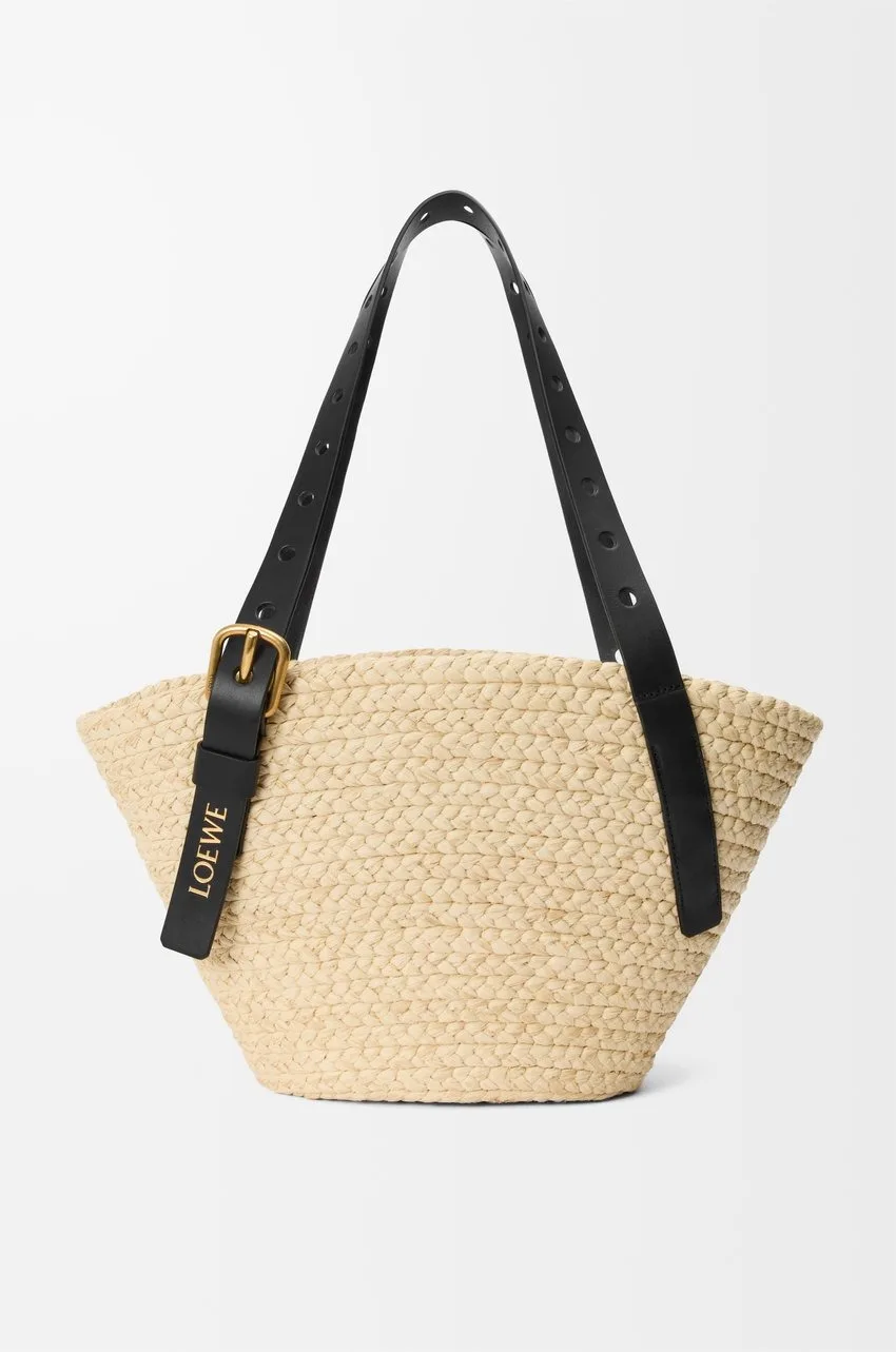 Loewe Small Punch Hole Basket Raffia Natural / - A223BBPX01 - Image 3