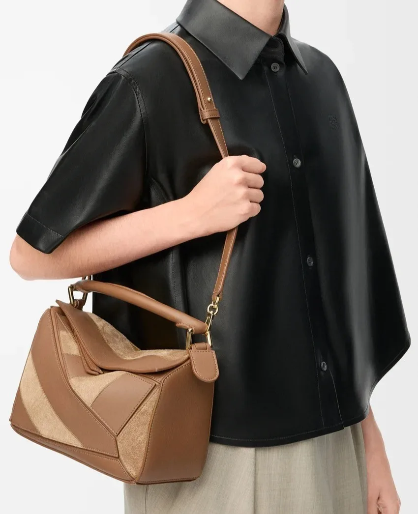 Alternative view of Loewe Small Puzzle Bag Oak Suede / A510S21XBR