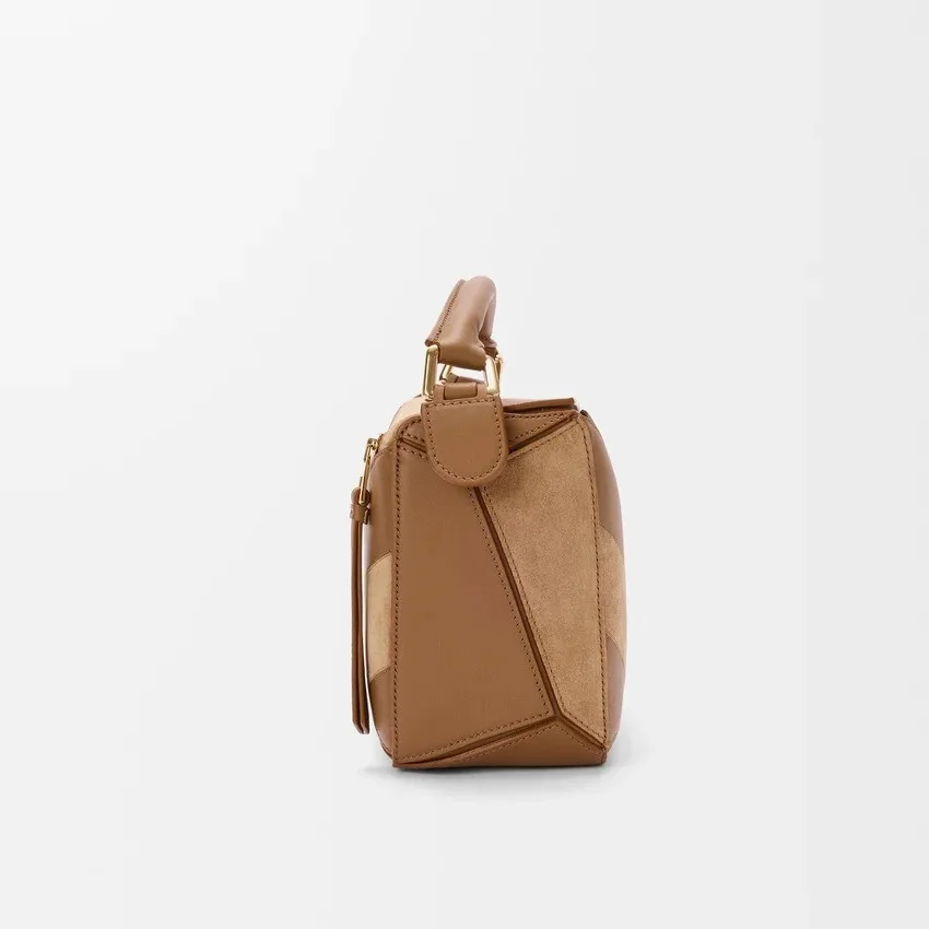 Loewe Small Puzzle Bag Oak Suede / A510S21XBR - Image 5