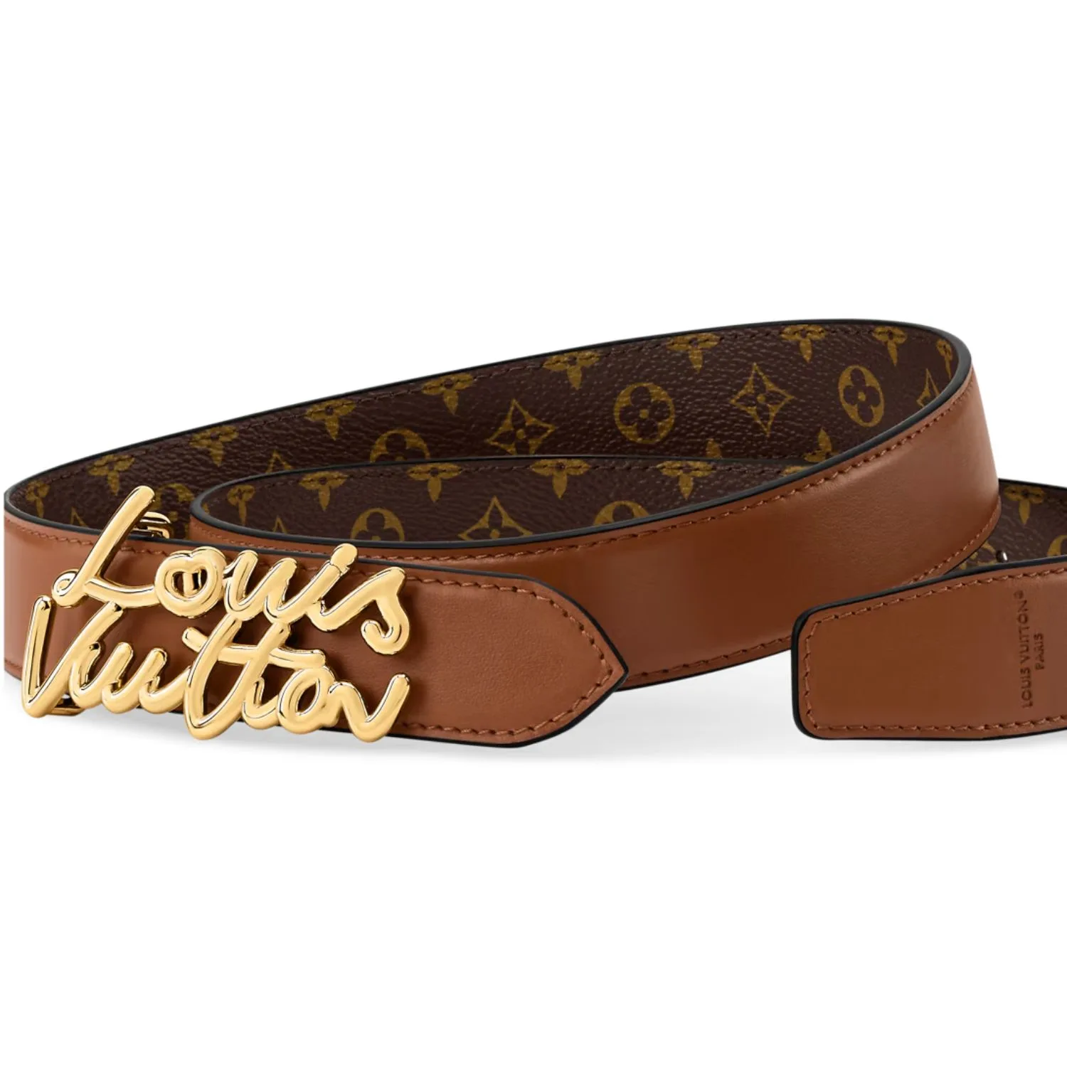 Alternative view of Louis Vuitton LV Script Belt Tan Monogram