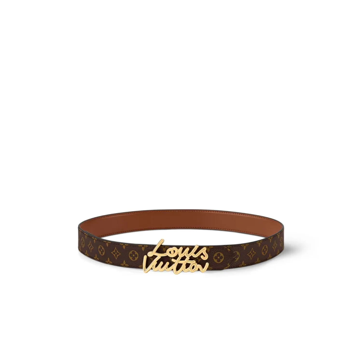 Louis Vuitton LV Script Belt Tan Monogram - Image 3