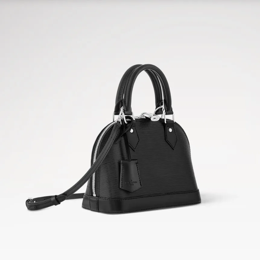 Alternative view of Louis Vuitton Alma BB Top Handle Bag / Black Silver Hardware