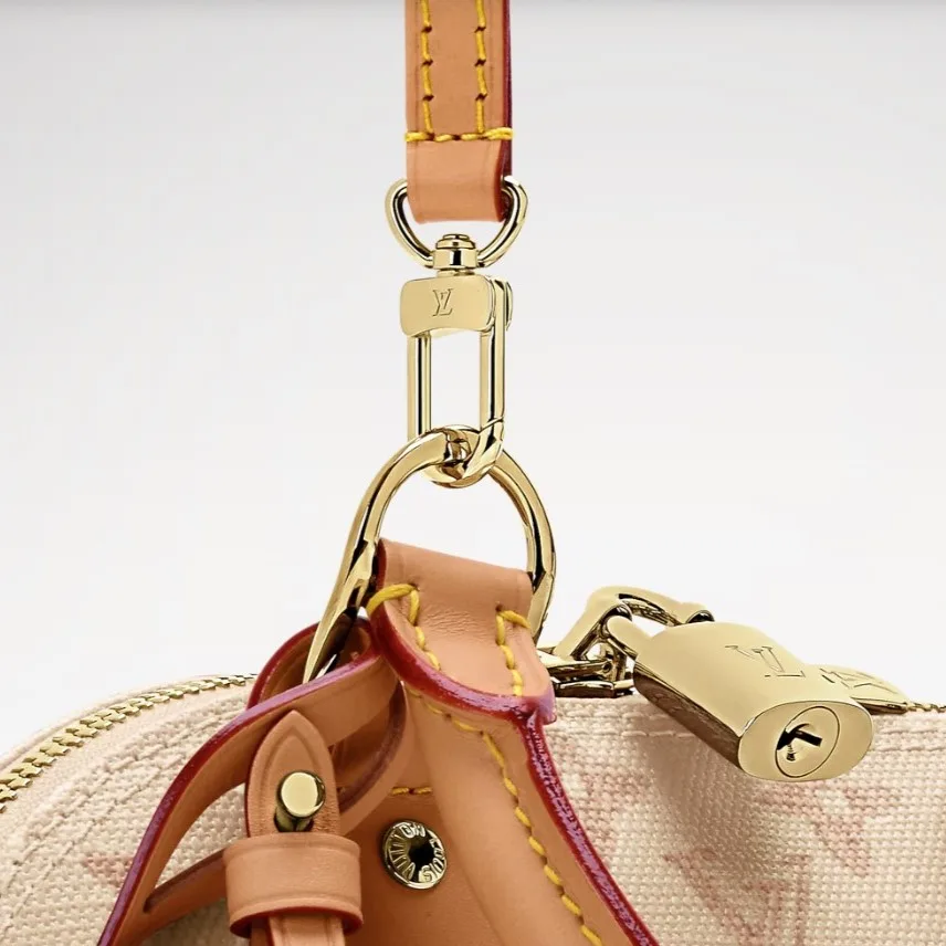 Louis Vuitton Alma BB Top Handle Bag / Monogram Origine Lin Gold Hardware - Image 5