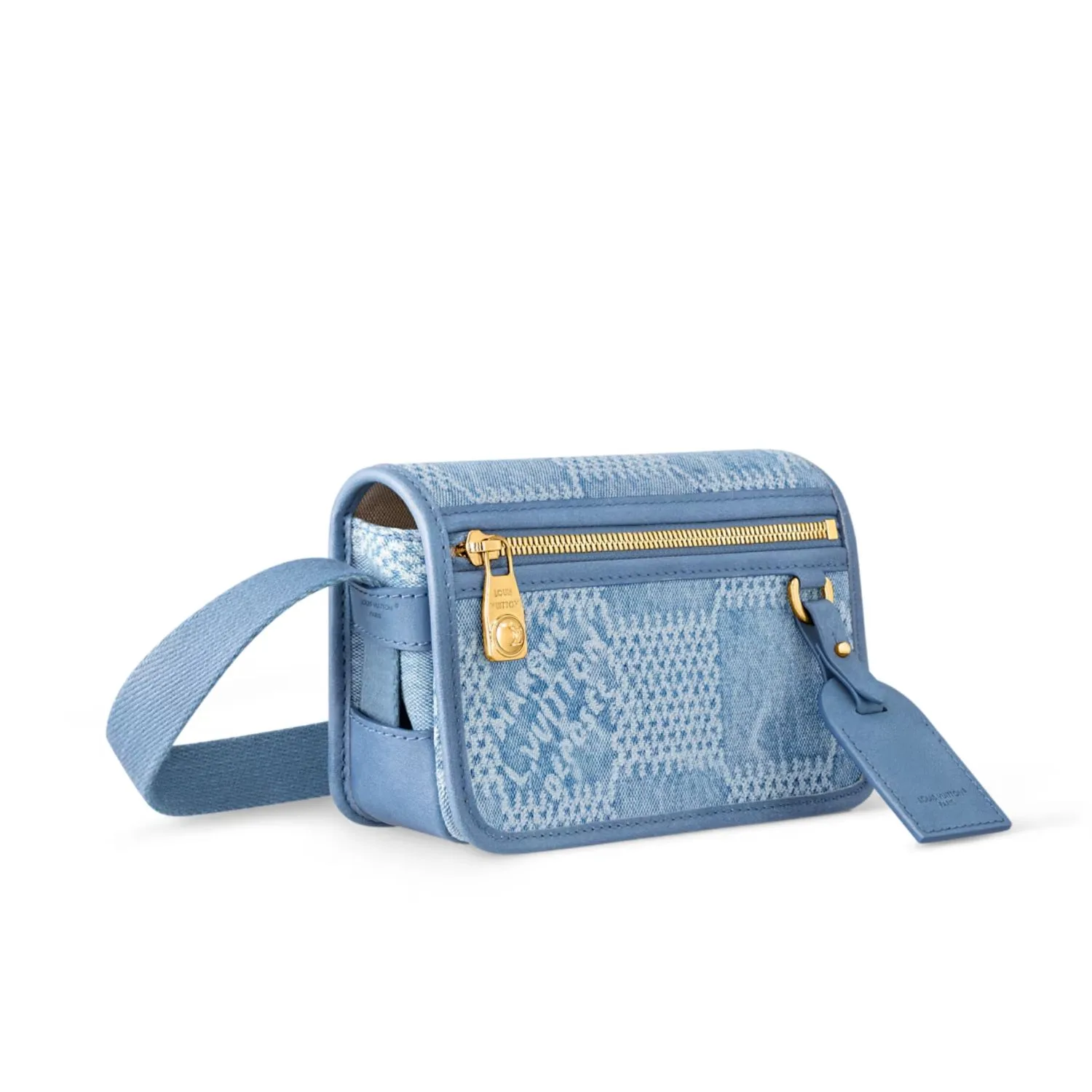 Louis Vuitton Bosphore Wearable Wallet Crossbody / Blue Gold Hardware - Image 4