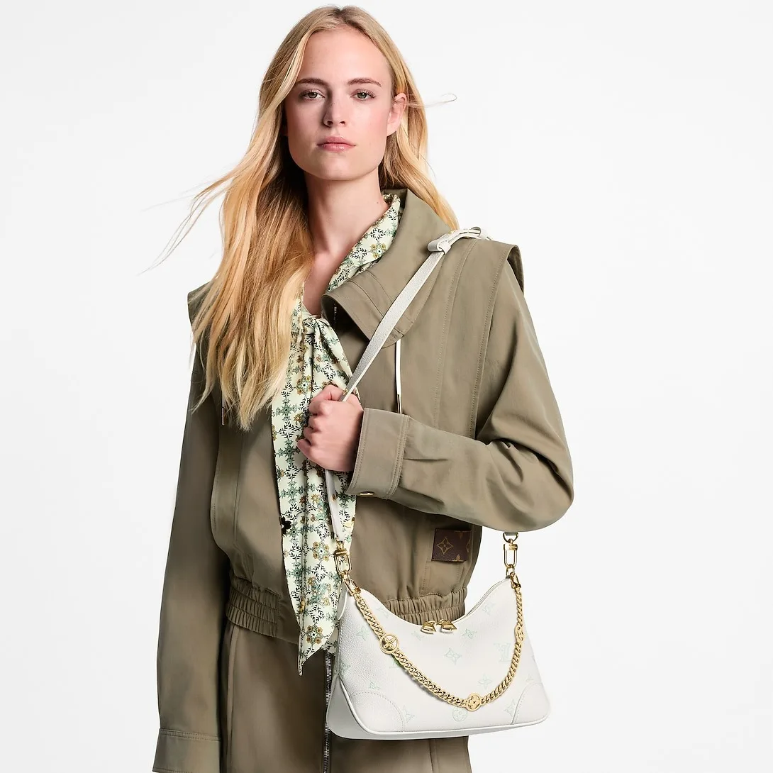 Alternative view of Louis Vuitton Boulogne PM Crossboy Bag / Milky White/ Green Gold Hardware