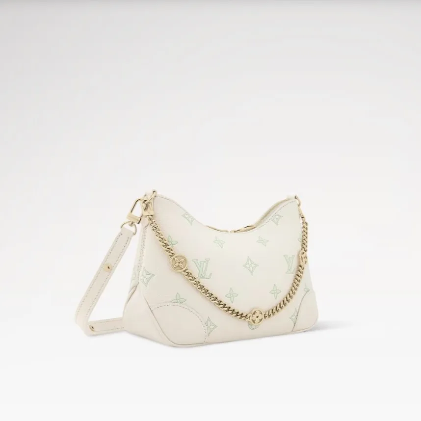 Louis Vuitton Boulogne PM Crossboy Bag / Milky White/ Green Gold Hardware - Image 3