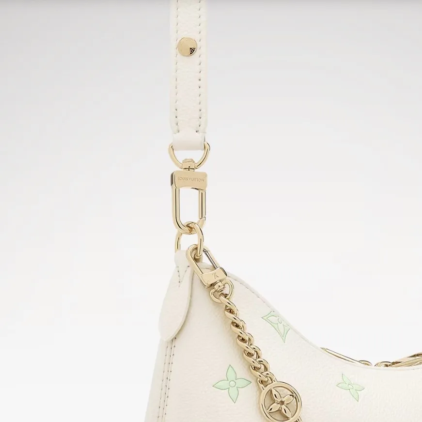 Louis Vuitton Boulogne PM Crossboy Bag / Milky White/ Green Gold Hardware - Image 6