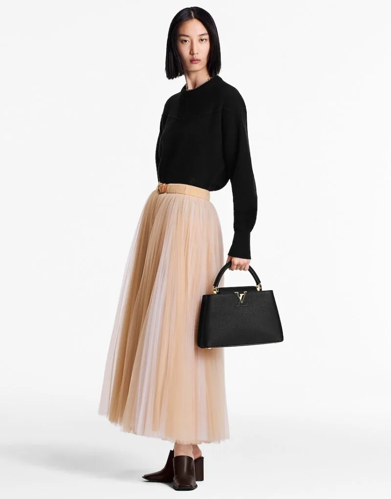 Alternative view of Louis Vuitton Capucines MM Black /