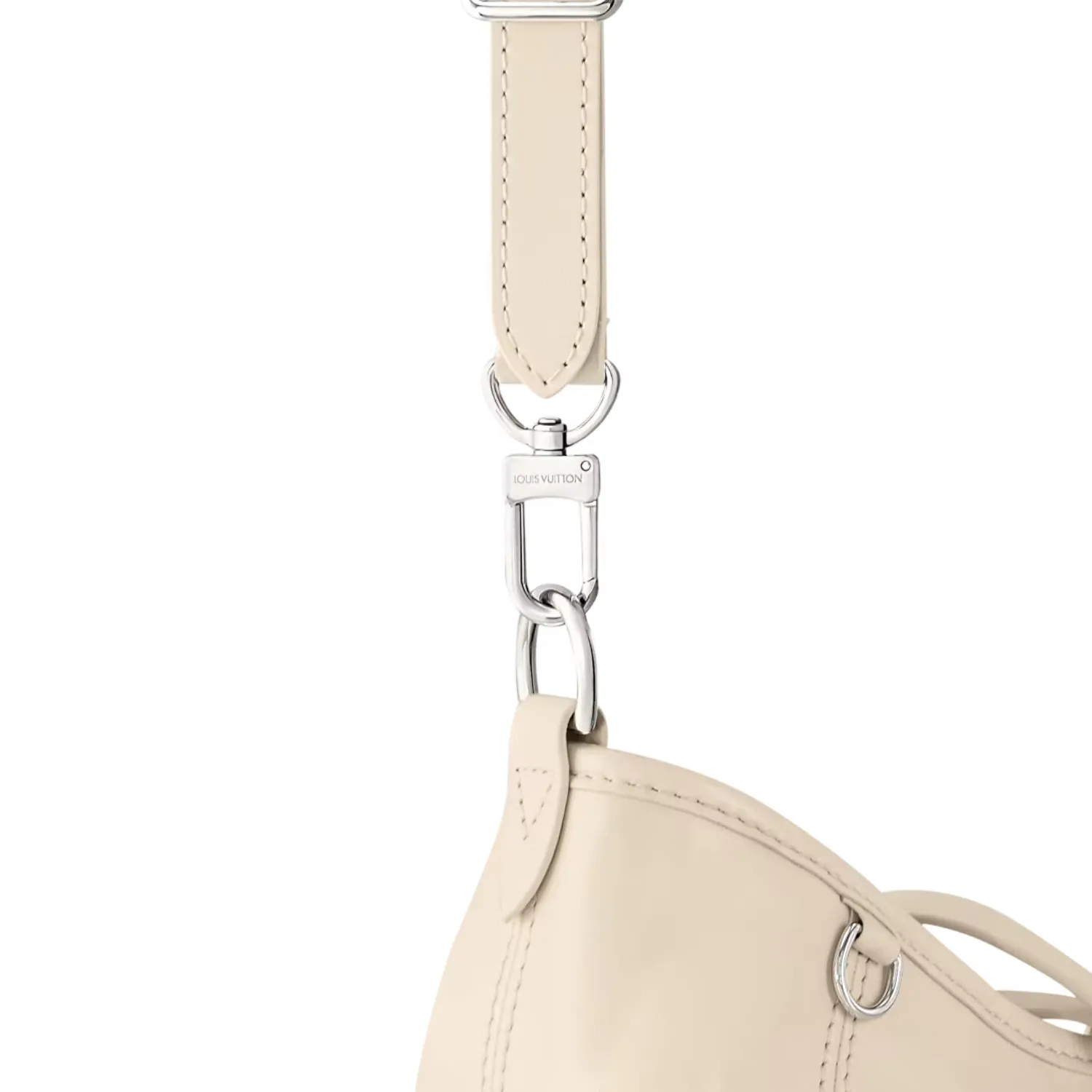 Louis Vuitton CarryAll Cargo Vibe PM Shoulder Bag / Vanilla Silver Hardware - Image 7