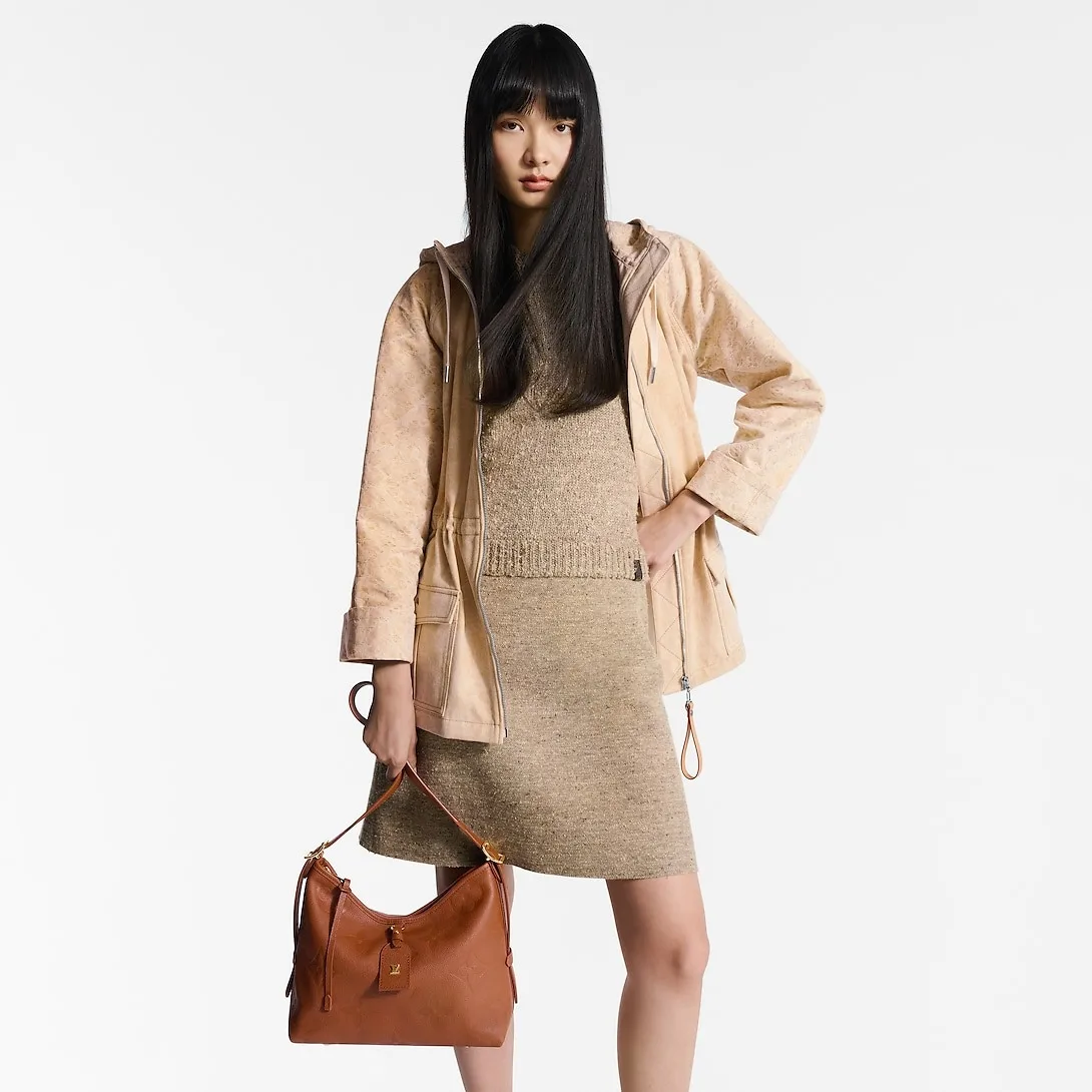 Louis Vuitton CarryAll PM Shoulder Bag / Cognac Brown Gold Hardware - Image 2