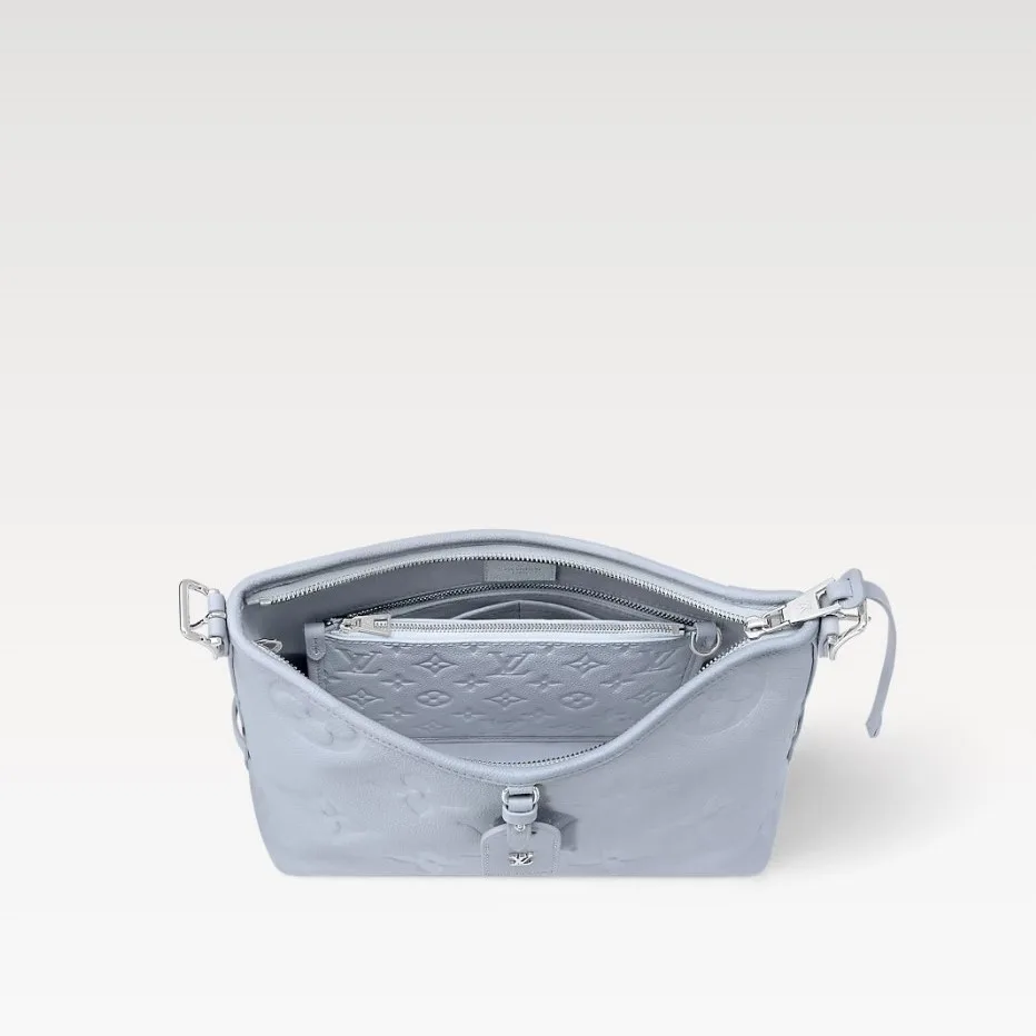 Louis Vuitton CarryAll PM Shoulder Bag / Blue Washed Silver Hardware - Image 3