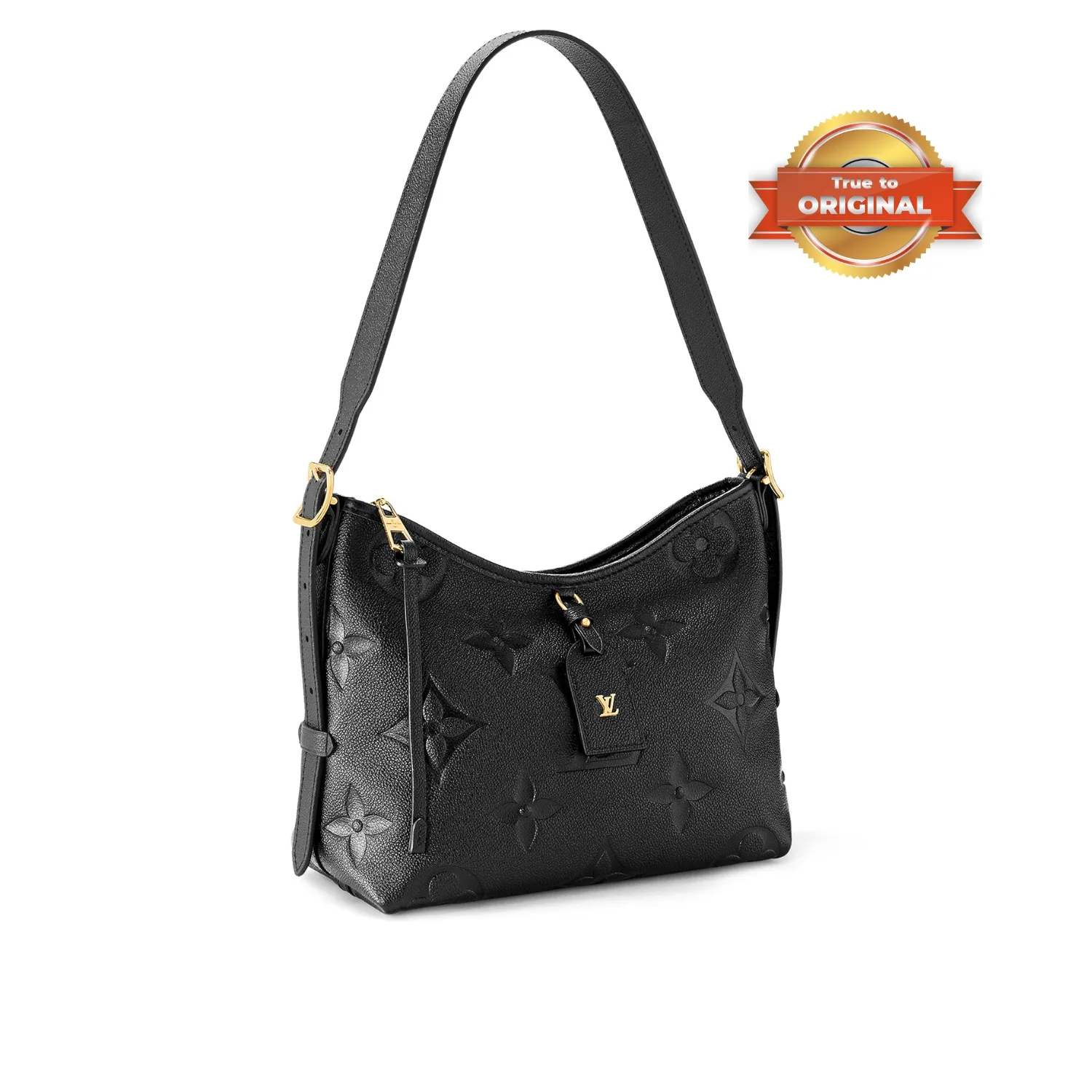 Louis Vuitton CarryAll PM Shoulder Bag / Black Gold Hardware - Image 3