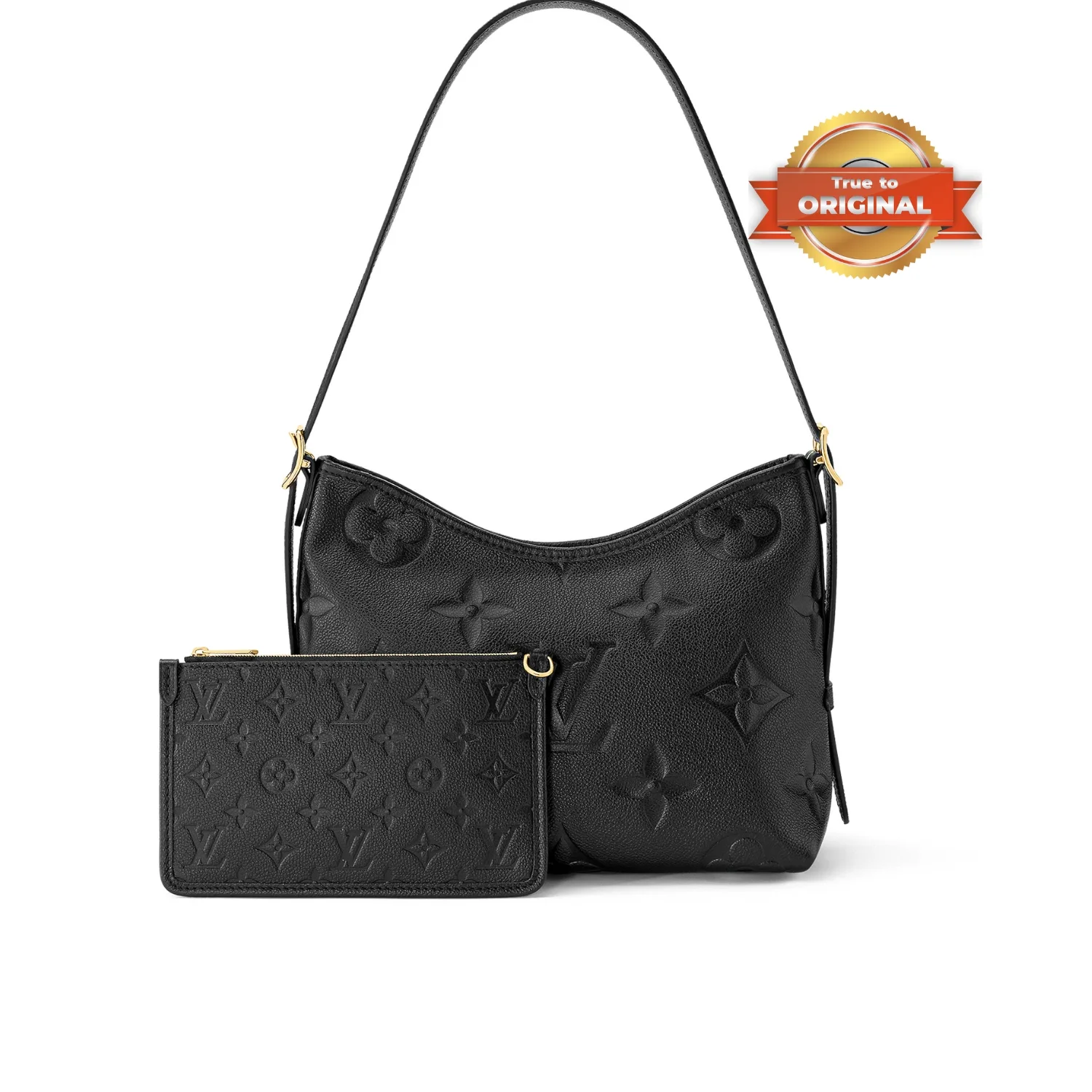 Louis Vuitton CarryAll PM Shoulder Bag / Black Gold Hardware - Image 2