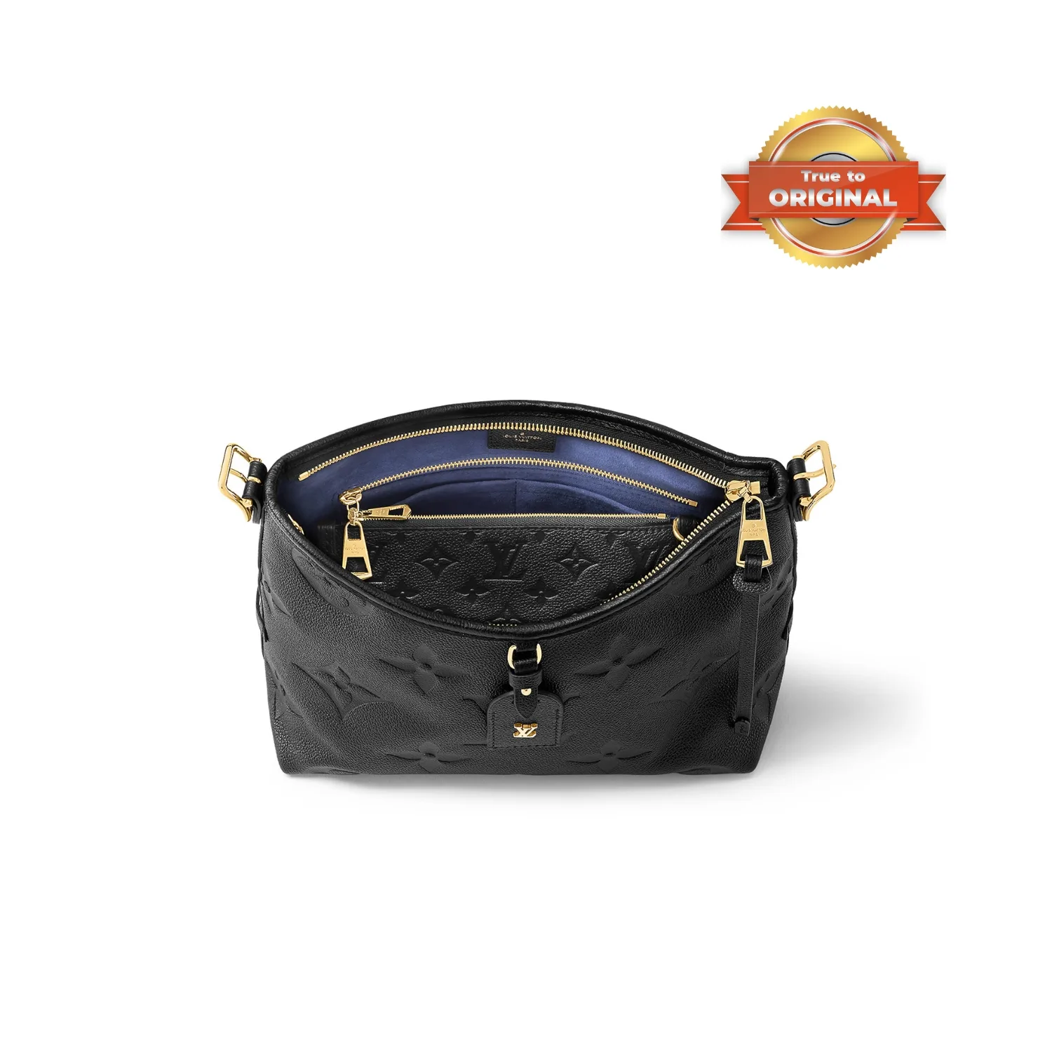 Louis Vuitton CarryAll PM Shoulder Bag / Black Gold Hardware - Image 4