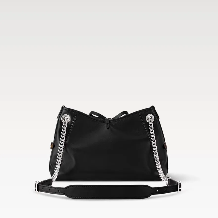 Louis Vuitton CarryAll Vibe BB Shoulder Bag / Black Silver Hardware - Image 4