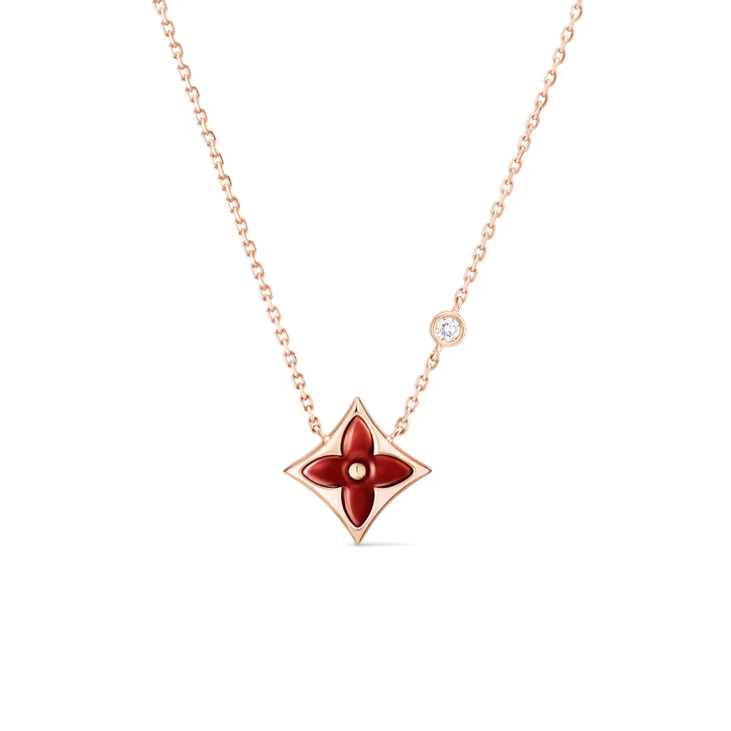 Louis Vuitton Color Blossom BB Star Pendant Necklace Pink-Toned