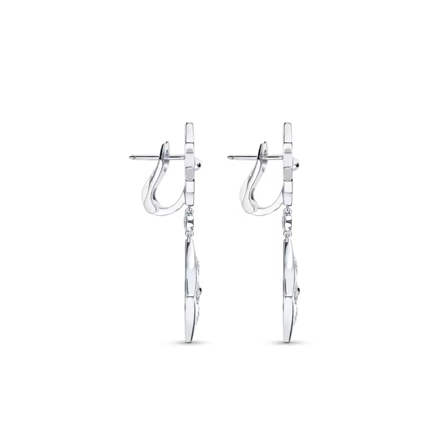 Louis Vuitton Color Blossom Long Earrings Silver-Toned - Image 3