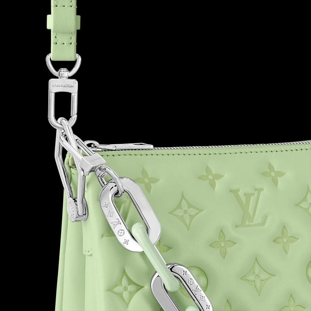 Louis Vuitton Coussin BB Shoulder Bag / Green Silver Hardware - Image 6