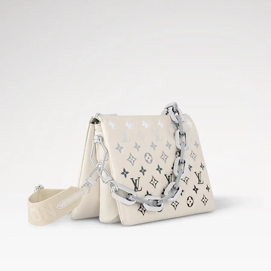 Louis Vuitton Coussin PM Shoulder Bag / Cream/Gray Silver Hardware - Image 2