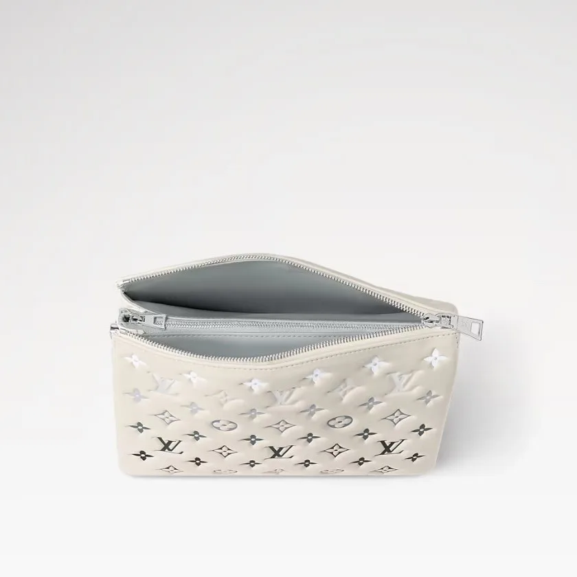 Louis Vuitton Coussin PM Shoulder Bag / Cream/Gray Silver Hardware - Image 3
