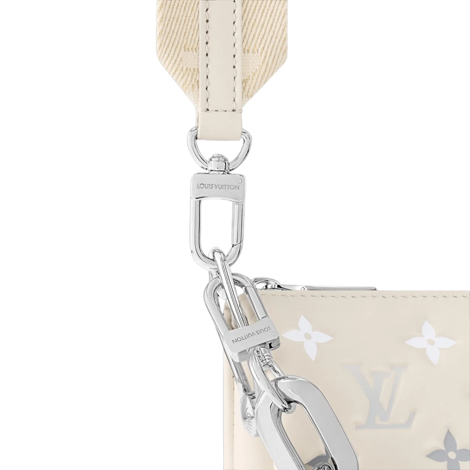 Louis Vuitton Coussin PM Shoulder Bag / Cream/Gray Silver Hardware - Image 6
