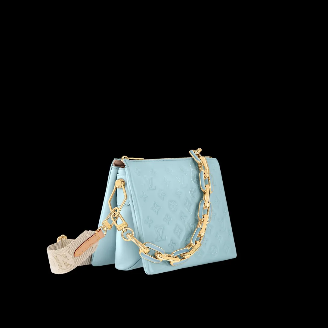 Alternative view of Louis Vuitton Coussin PM Shoulder Bag / Blue Bag Gold Hardware