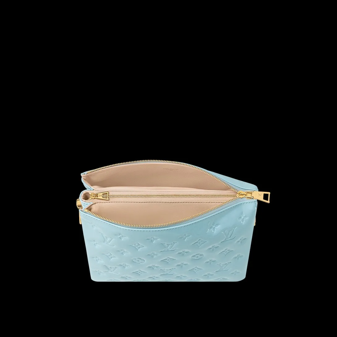 Louis Vuitton Coussin PM Shoulder Bag / Blue Bag Gold Hardware - Image 3