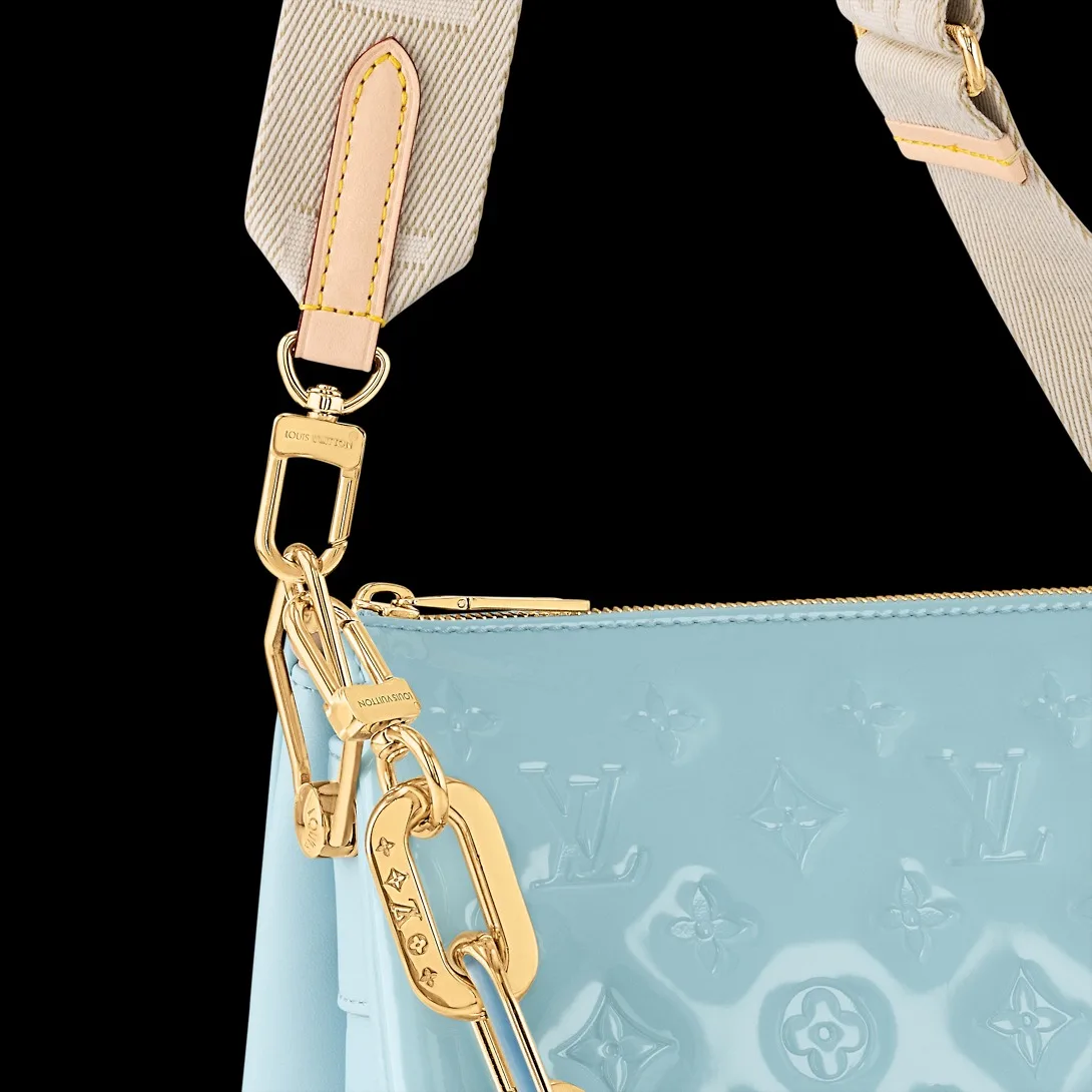 Louis Vuitton Coussin PM Shoulder Bag / Blue Bag Gold Hardware - Image 5