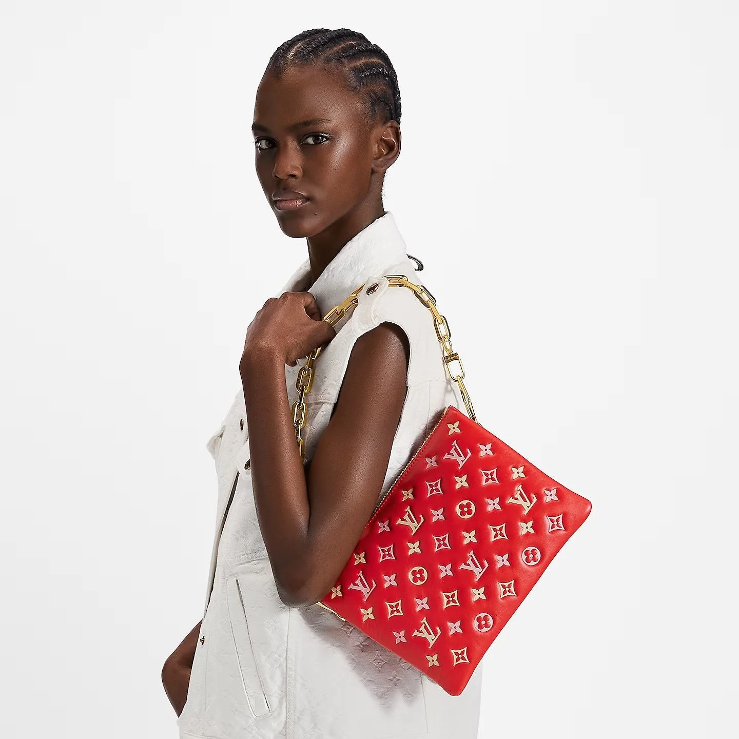 Alternative view of Louis Vuitton Coussin PM Shoulder Bag / Red Gold Hardware