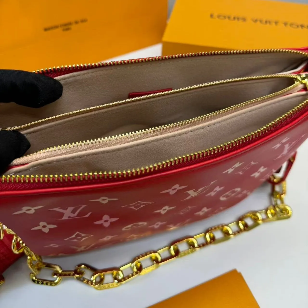 Louis Vuitton Coussin PM Shoulder Bag / Red Gold Hardware - Image 5