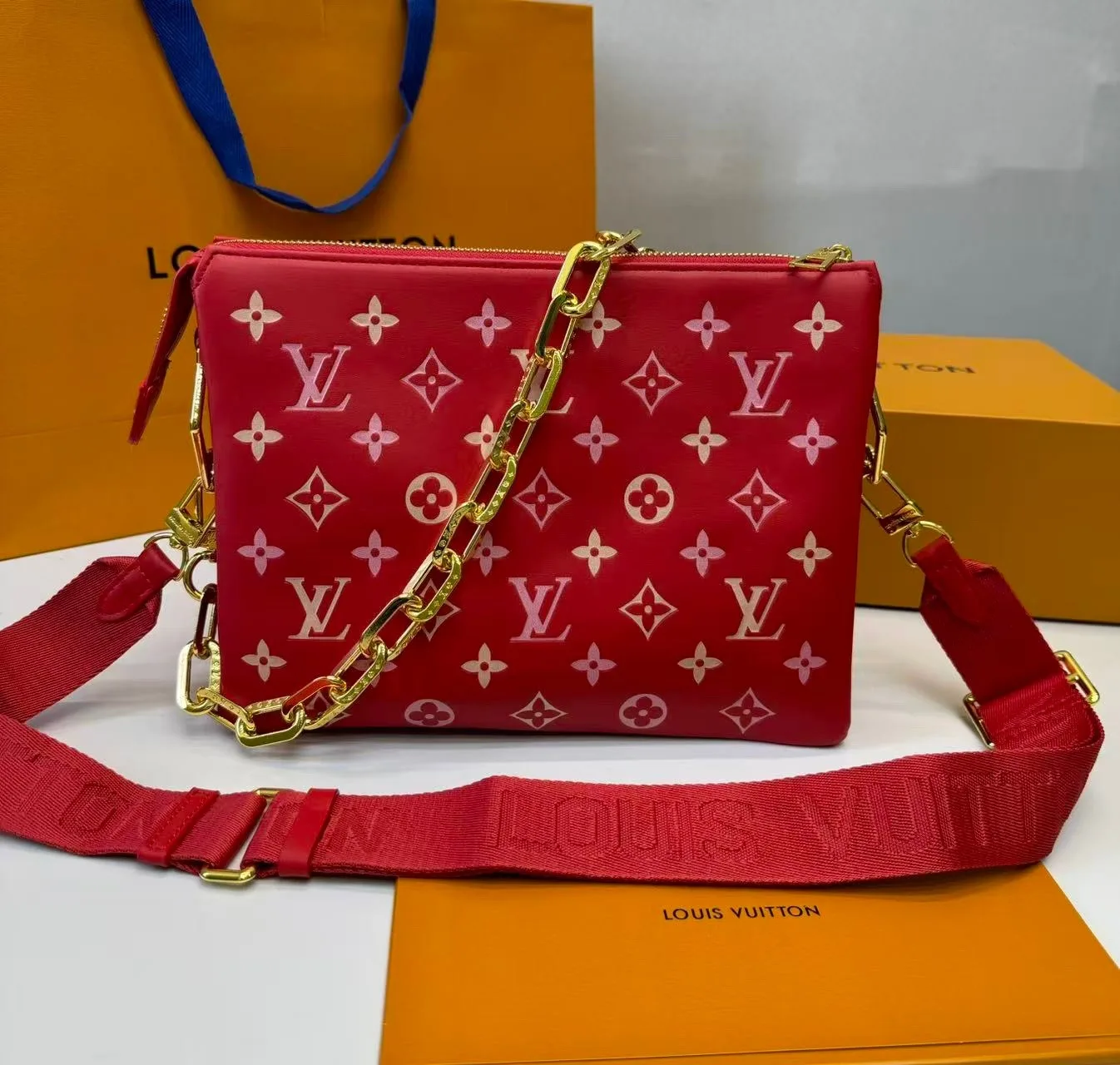 Louis Vuitton Coussin PM Shoulder Bag / Red Gold Hardware - Image 3