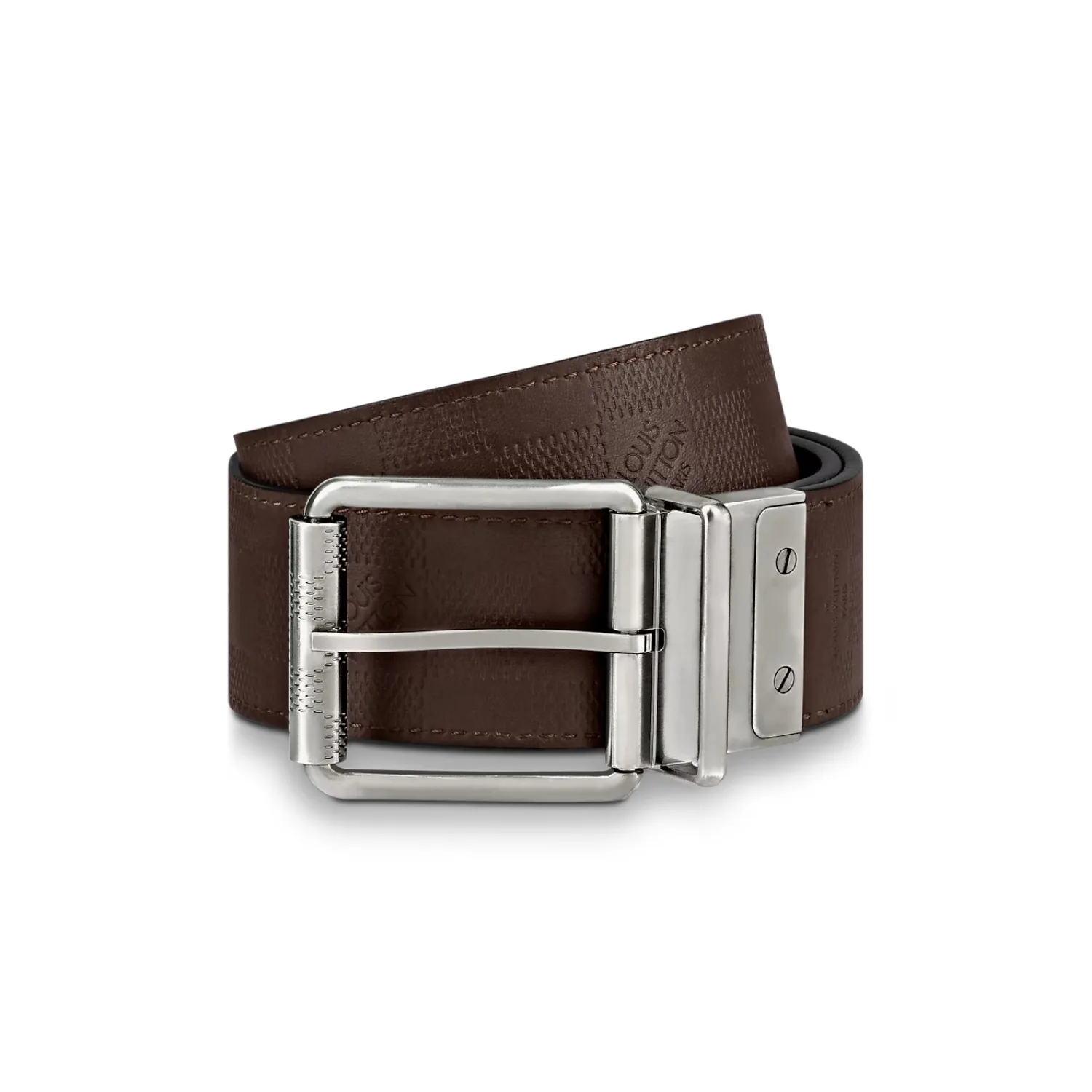 Louis Vuitton Damier Print Reversible Belt Black/Dark Brown - Image 3