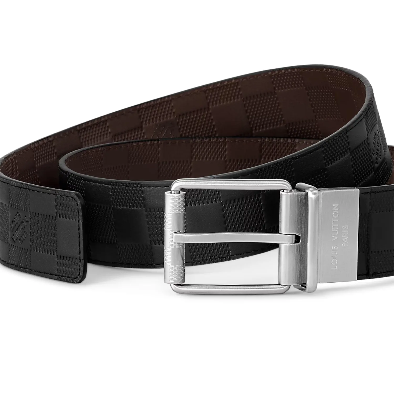 Louis Vuitton Damier Print Reversible Belt Black/Dark Brown - Image 4