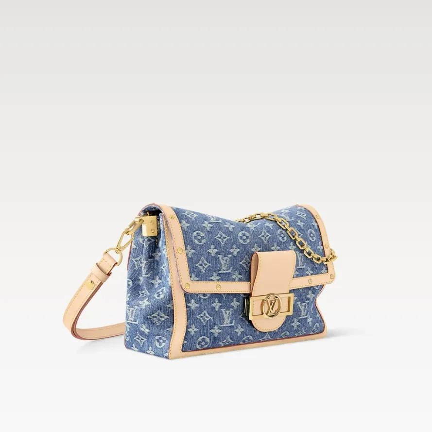 Louis Vuitton Dauphine Soft GM Denim Blue / - Image 3
