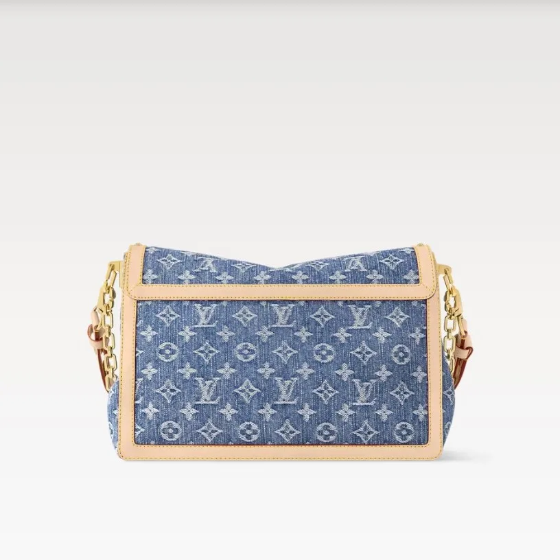 Louis Vuitton Dauphine Soft GM Denim Blue / - Image 5