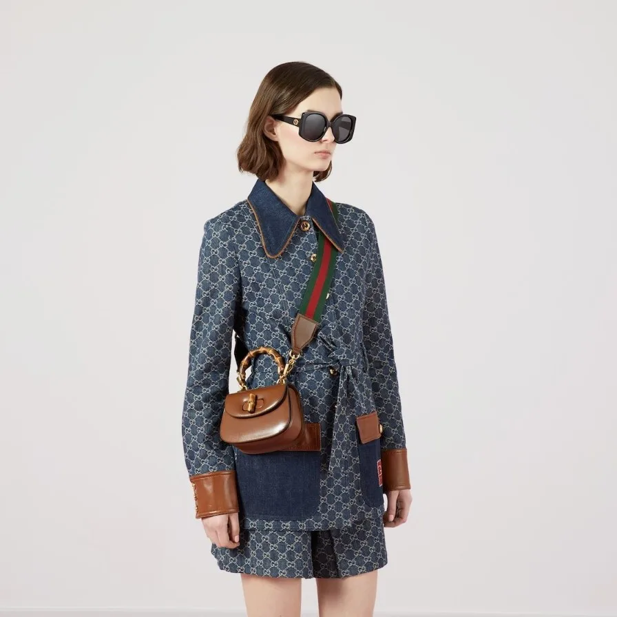 Gucci Bamboo 1947 Mini Top Handle Bag / Brown Gold Hardware - Image 3