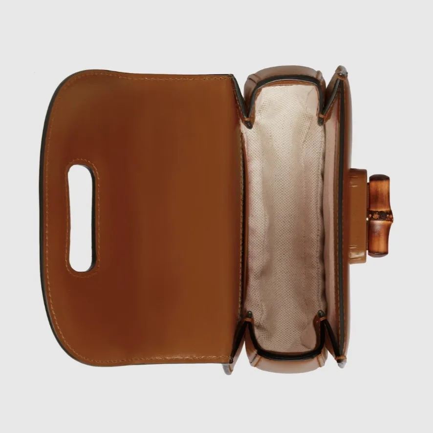 Gucci Bamboo 1947 Mini Top Handle Bag / Brown Gold Hardware - Image 6