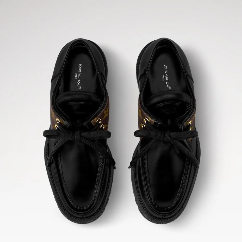 Louis Vuitton District Derby Flat Loafer Black 1AIBY5 - Image 3
