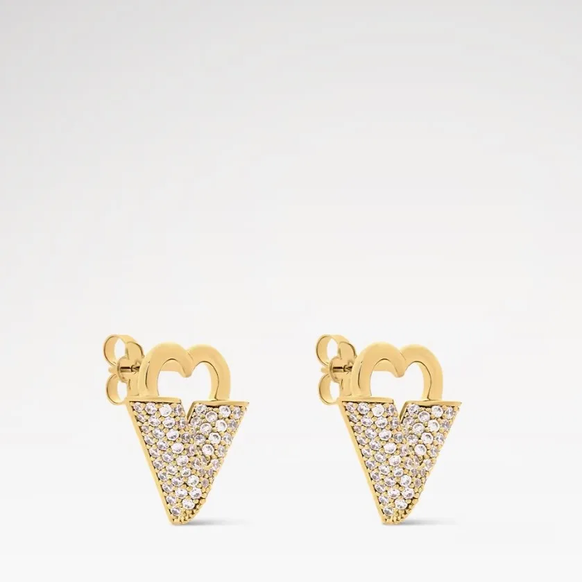 Alternative view of Louis Vuitton Love Earrings Yellow Gold Hardware