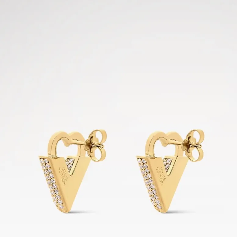 Louis Vuitton Love Earrings Yellow Gold Hardware - Image 3